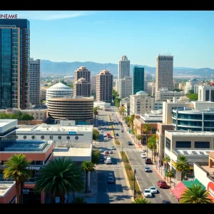 Cityscape of Orange County featuring diverse businesses and economic activity.
