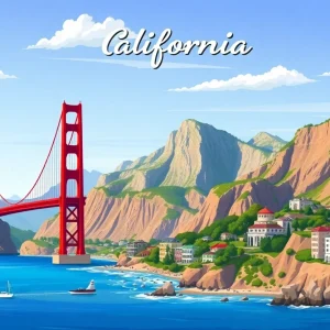 Soarin' Over California ride featuring iconic California landmarks