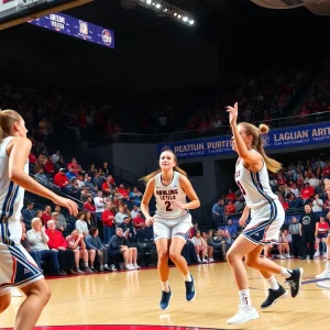 Women’s basketball game between San Diego State Aztecs and New Mexico Lobos.