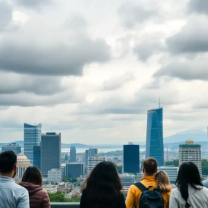 Cityscape of the Bay Area representing job market challenges