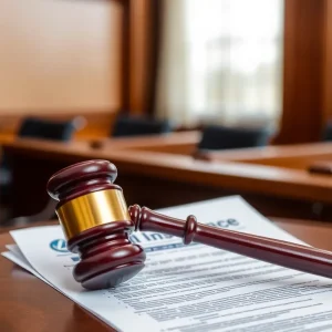 Illustration of legal proceedings regarding health insurance fraud