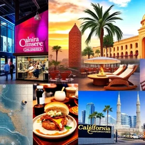 Montage of California's business innovations and culinary highlights