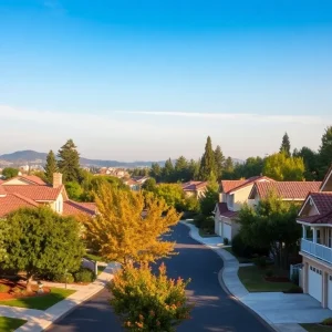 California neighborhood affected by potential home insurance rate hikes.