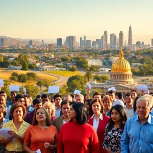A view of California showing diverse communities and political engagement.