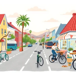 Illustration of Danish and Californian cultural blend