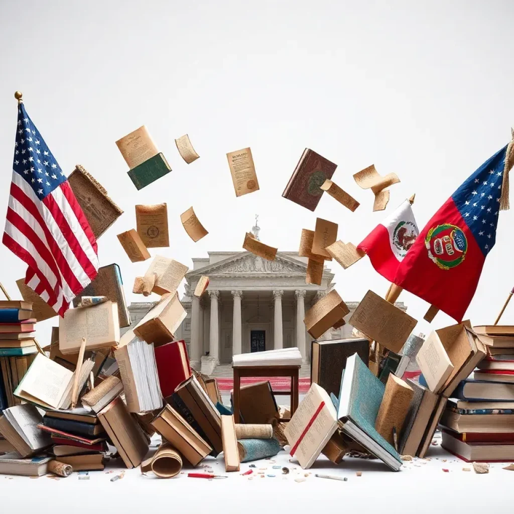 Visual depiction of the closure of the U.S. Department of Education
