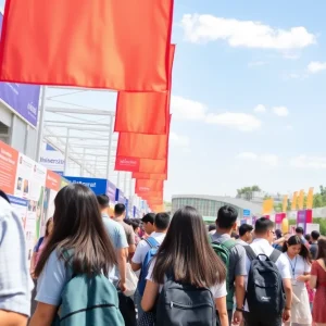 El Camino College Spring University Fair with students and university representatives