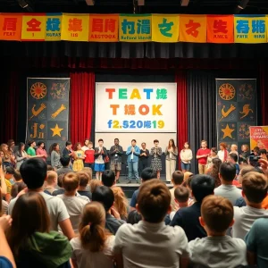 Students performing at the Fullerton Theater Festival