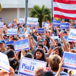 Political rally in support of Katie Porter's governor campaign