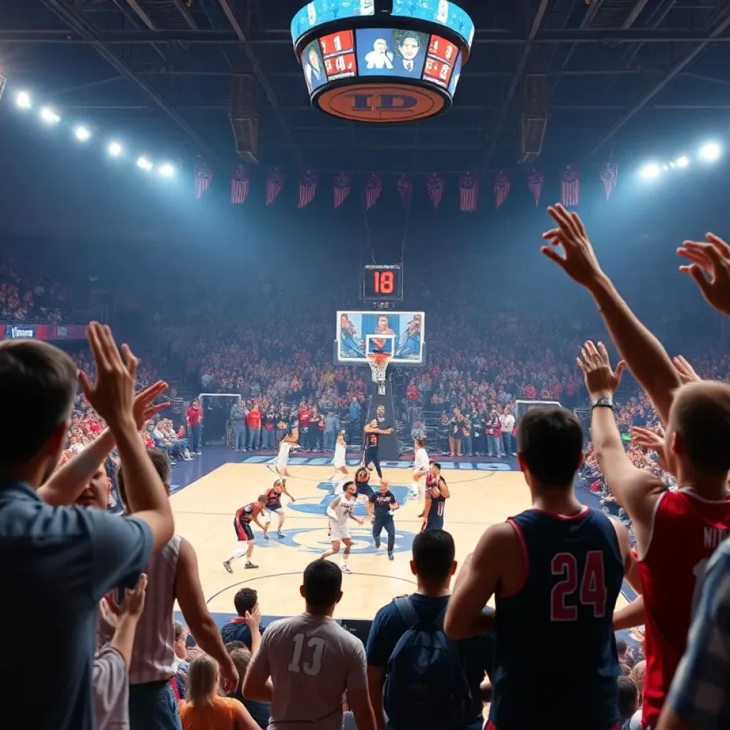 Basketball game action during the NCAA Tournament at UD Arena