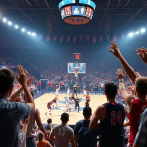 Basketball game action during the NCAA Tournament at UD Arena