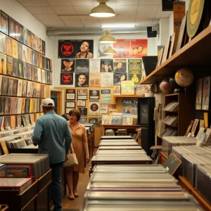 Vendors and collectors at the OC Records Show in Buena Park