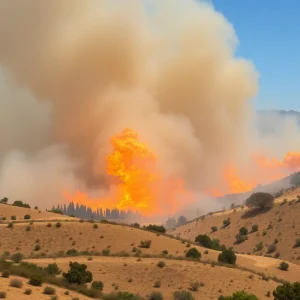 Firefighters battling wildfires in Southern California