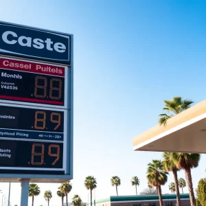 High gas prices at a California gas station