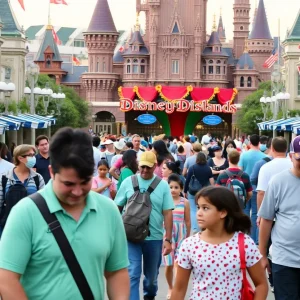 Families enjoying attractions at Disneyland