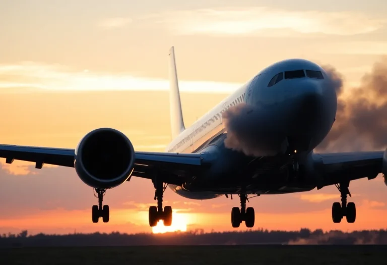 United Airlines flight making an emergency landing due to engine trouble
