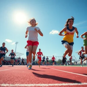 San Diego State track and field athletes competing