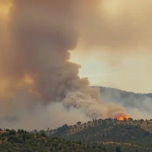Wildfire rages near Bishop, California
