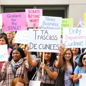 Rally for Small Business Deduction with community members