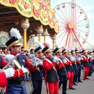 Sonora High School Band performing at Disneyland