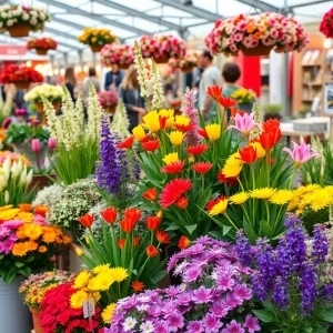 Colorful floral displays at the Southern California Spring Garden Show