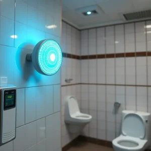 Installation of vape detection sensors in a school.