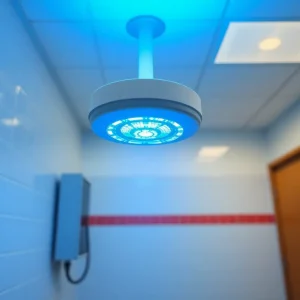 Vape sensor in school restroom