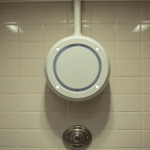 High-tech vape detection sensor in a school restroom