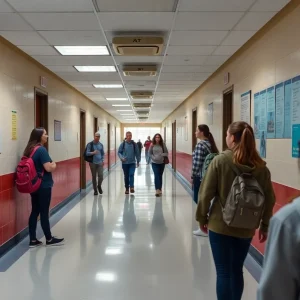 Advanced vape-detection technology in a school setting