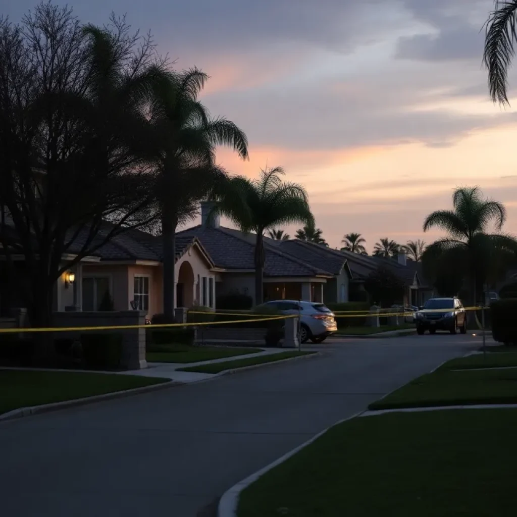 A quiet neighborhood in Anaheim Hills, reflecting on a recent tragic event.