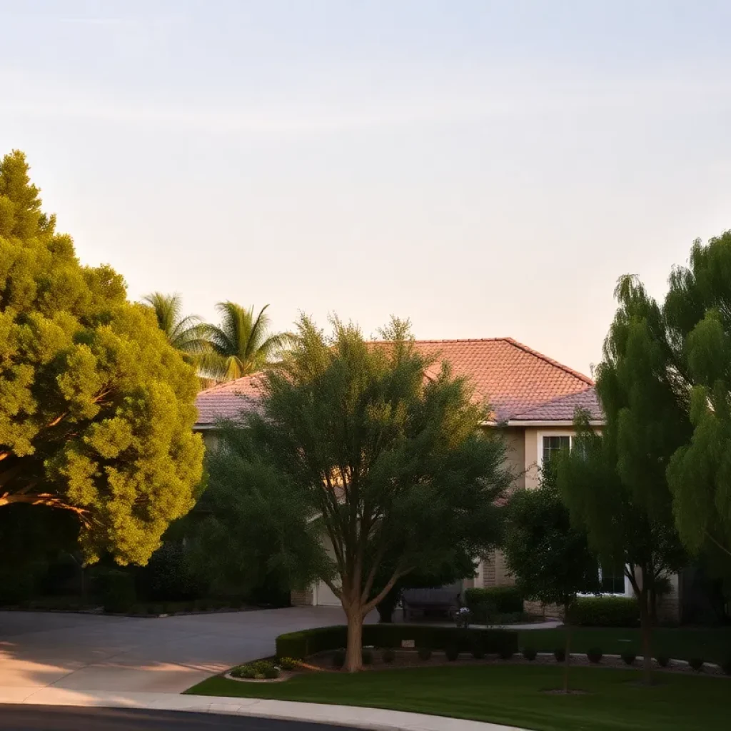 Upscale neighborhood in Anaheim Hills