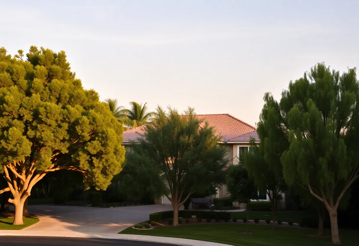 Upscale neighborhood in Anaheim Hills