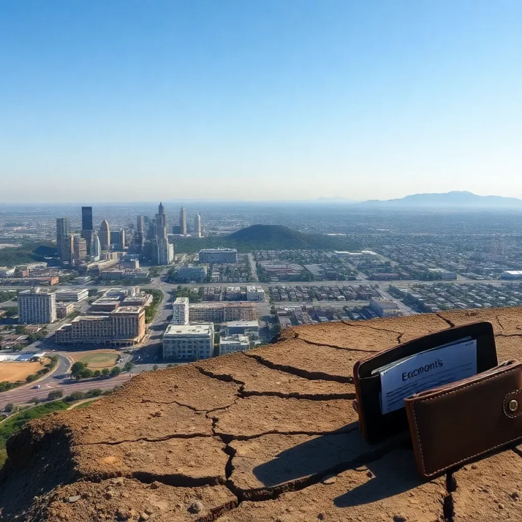 Aerial view of California highlighting budget challenges