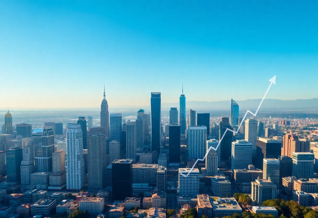 Aerial view of California's skyline showcasing technology and finance hubs.