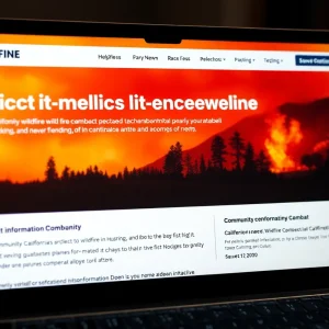 Interface of California fact-check website addressing wildfire misinformation