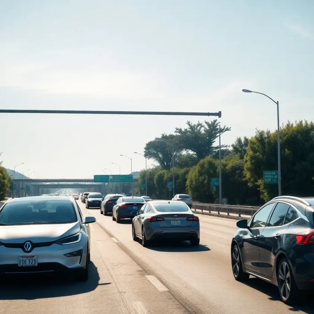 California highway showcasing diverse vehicle emissions standards