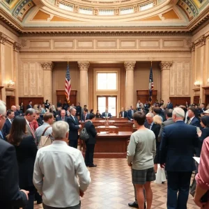 California State Capitol showcasing political activity
