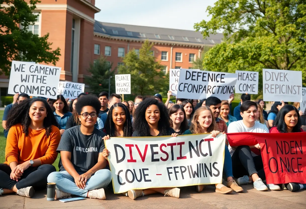 CSU students participating in a hunger strike for Gaza divestment.