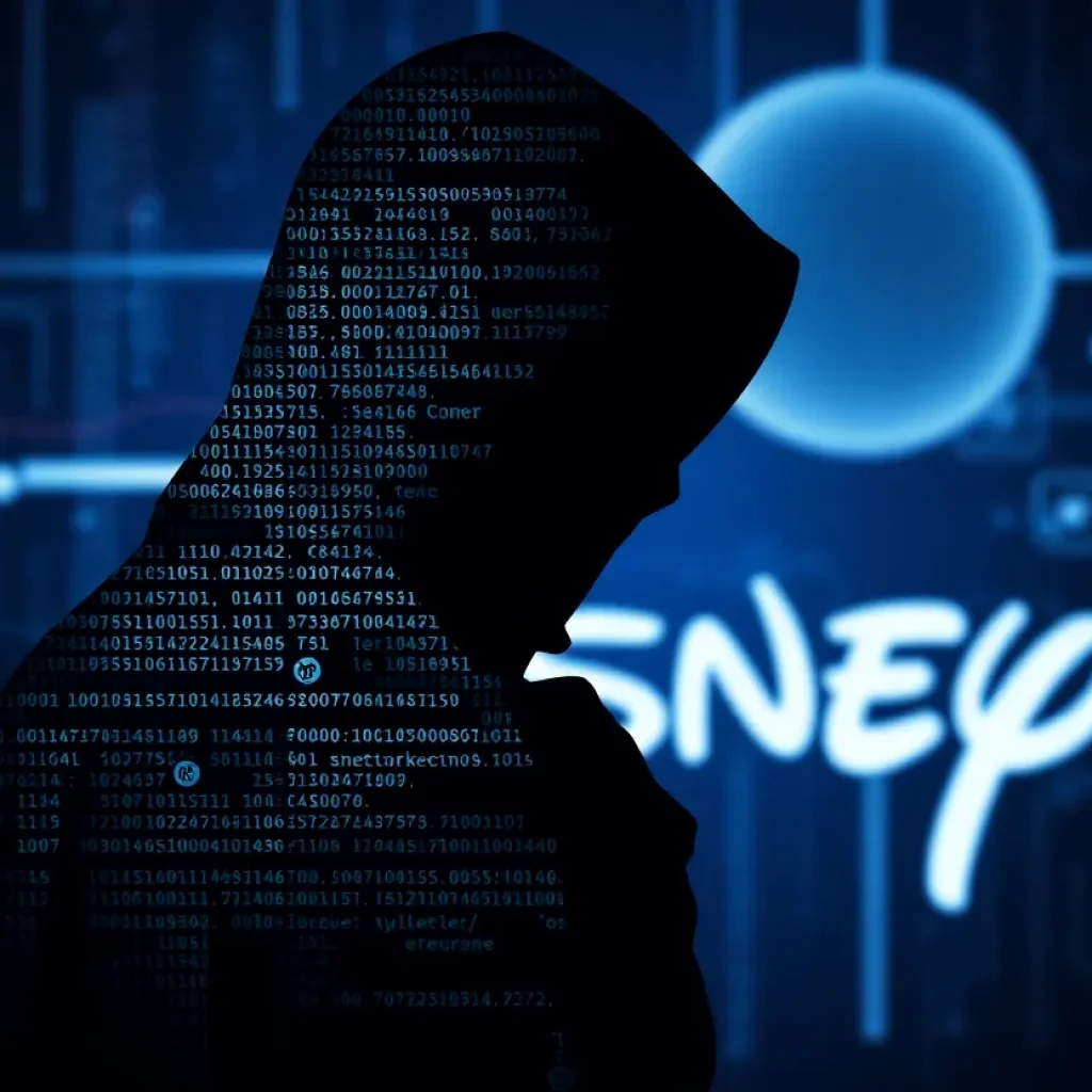 Conceptual illustration of cybersecurity threats in the digital age.
