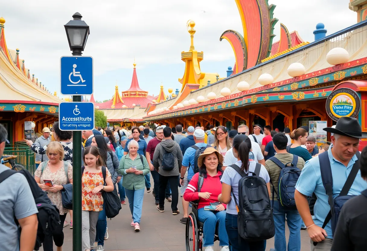 Visitors utilizing disability access services at Disneyland