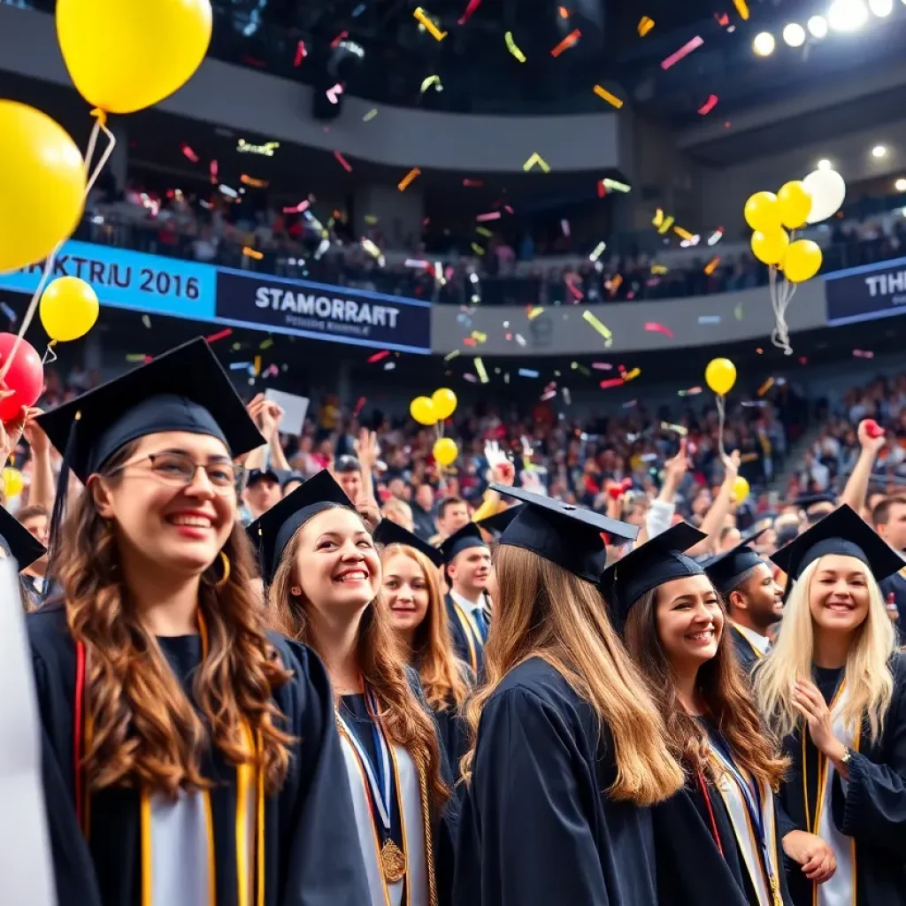 Graduates celebrating their achievements in Anaheim