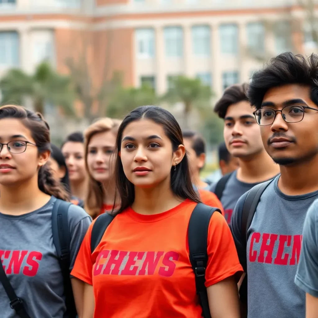 Students participating in a hunger strike on campus