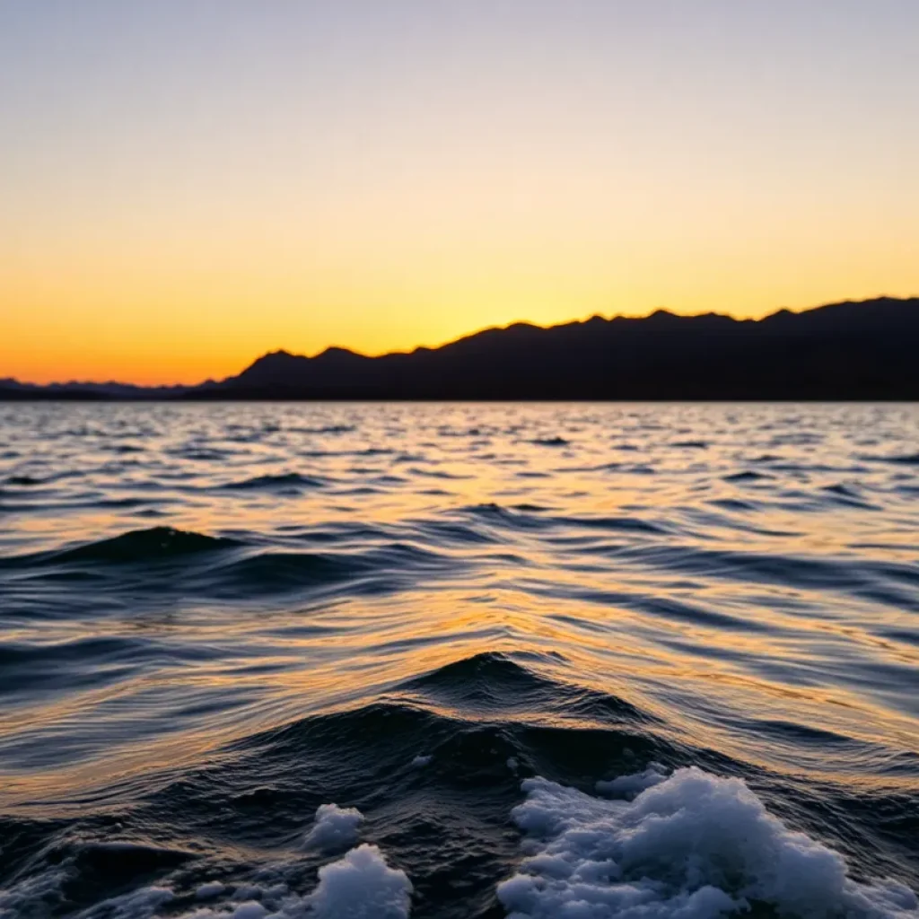 Scenic view of Lake Havasu during sunset