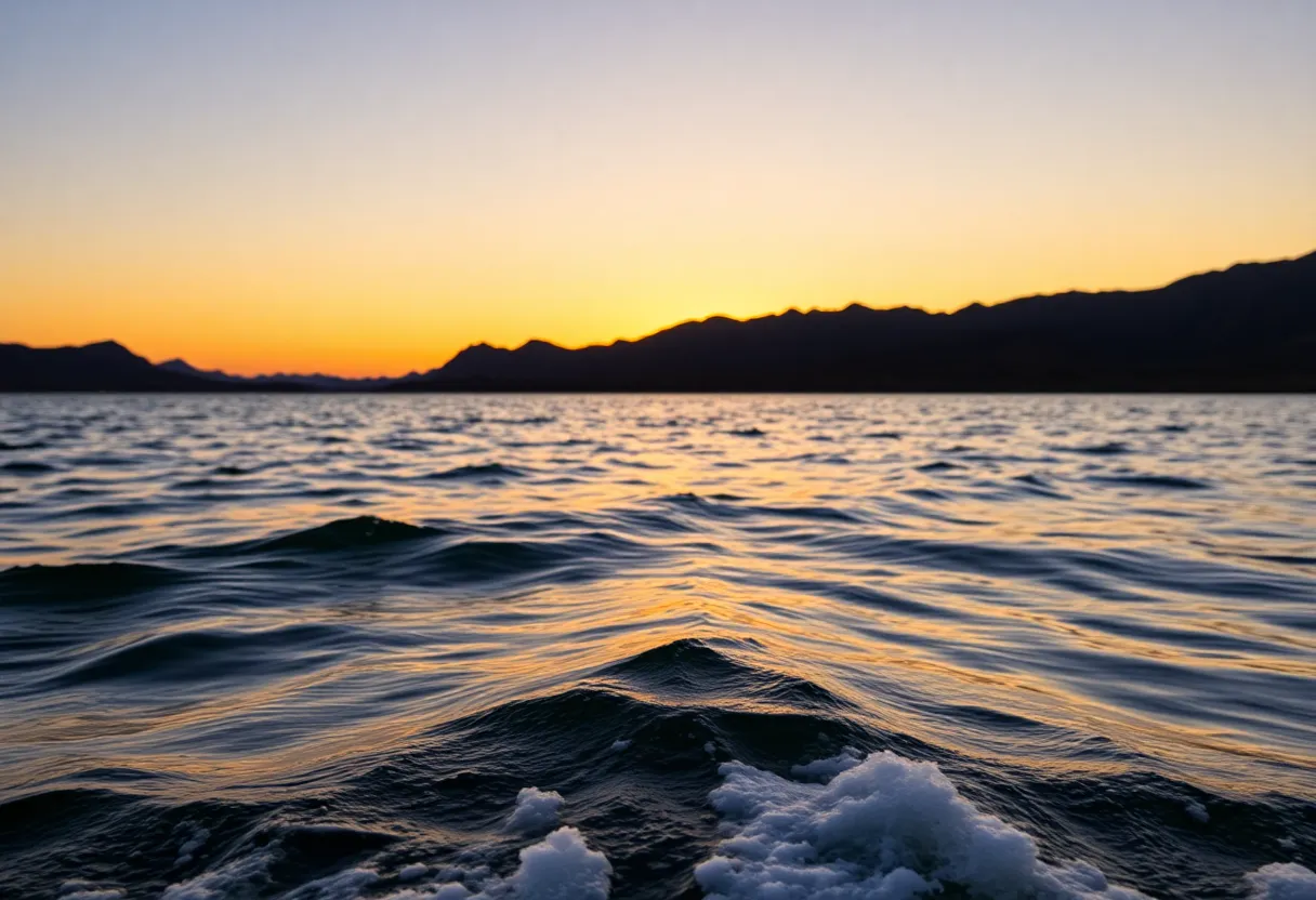 Scenic view of Lake Havasu during sunset