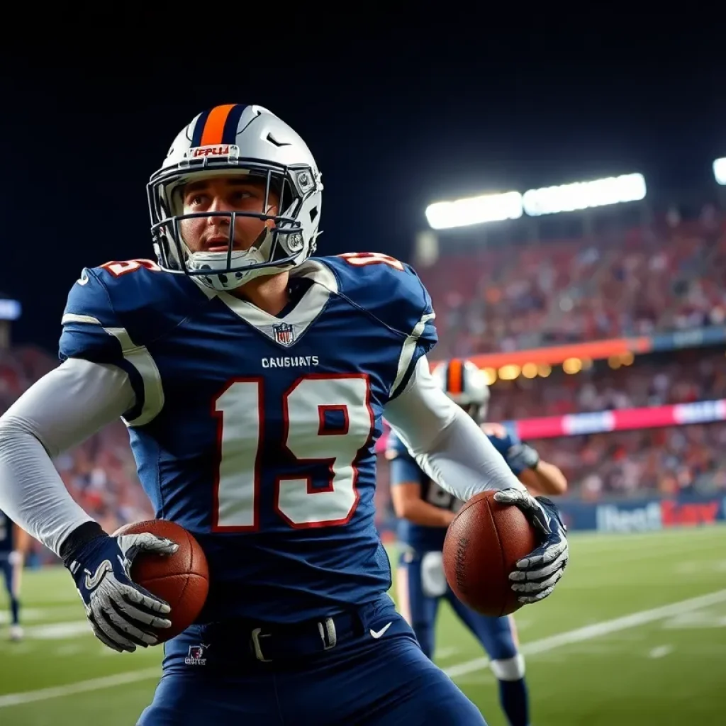 Football player showcasing athleticism on the field