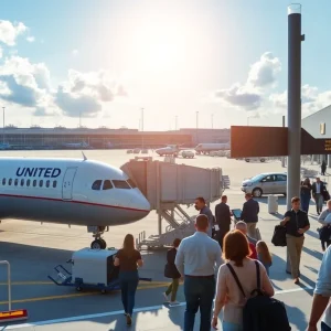United Airlines plane at Newark Liberty International Airport