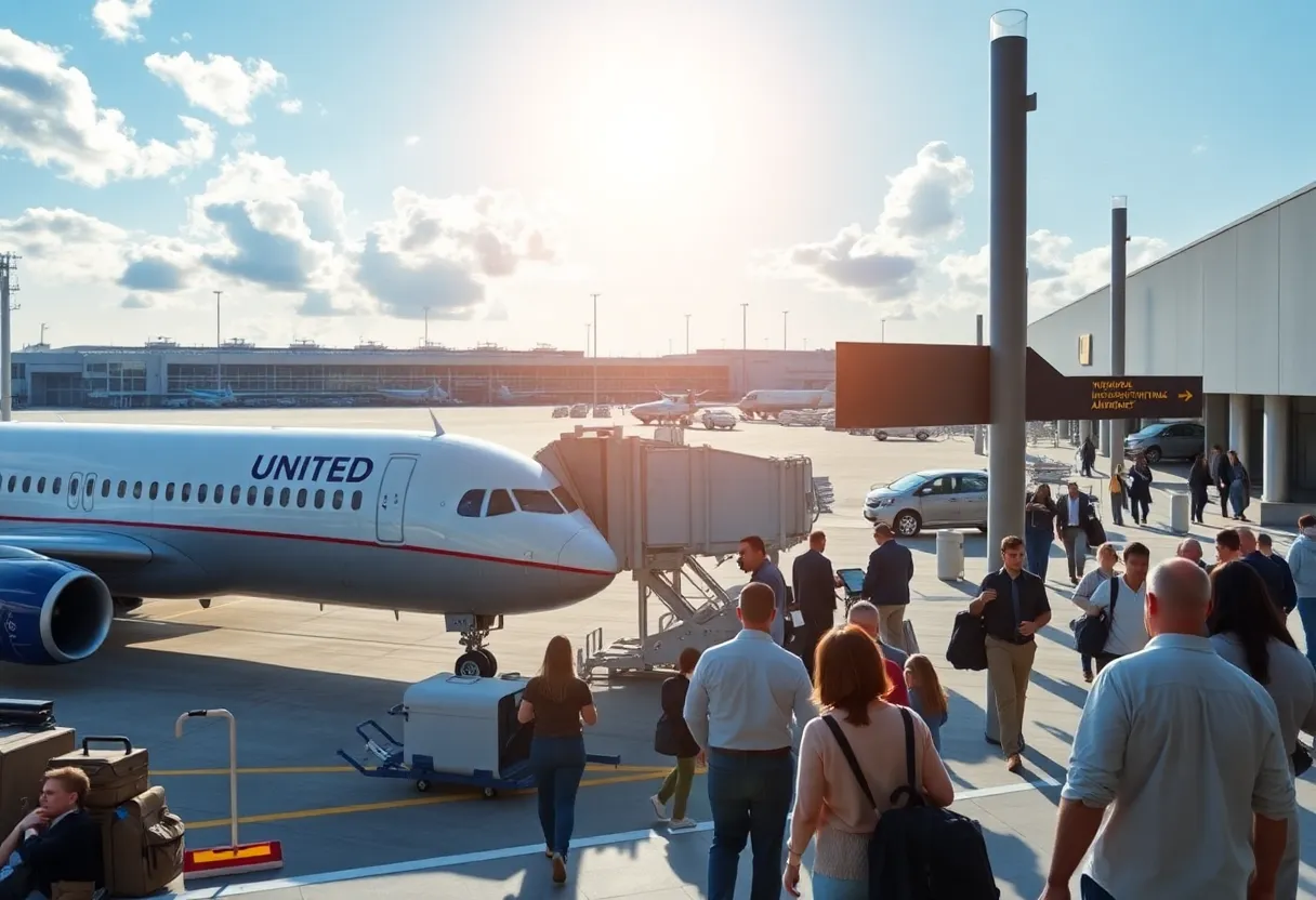 United Airlines plane at Newark Liberty International Airport