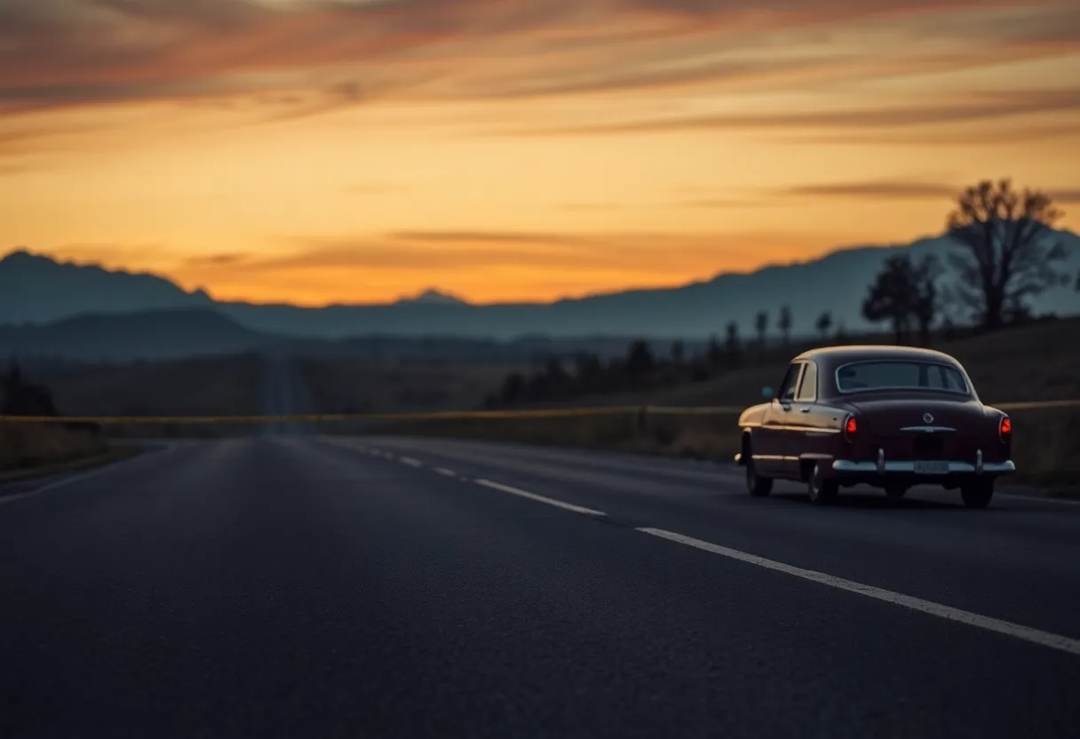 Quiet highway scene representing a cold case investigation