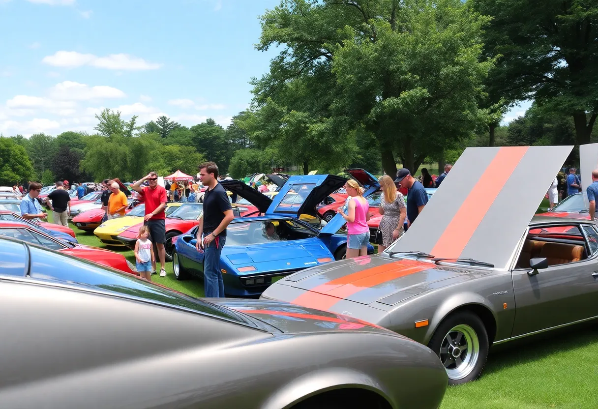 Collection of Pantera vehicles at the car show in Anaheim