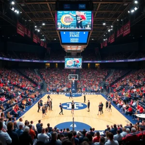 Fans cheering in the arena during the San Diego State vs Arizona basketball game